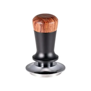 Studio Barista Pro Tamper 58mm - Negro y Madera Natural